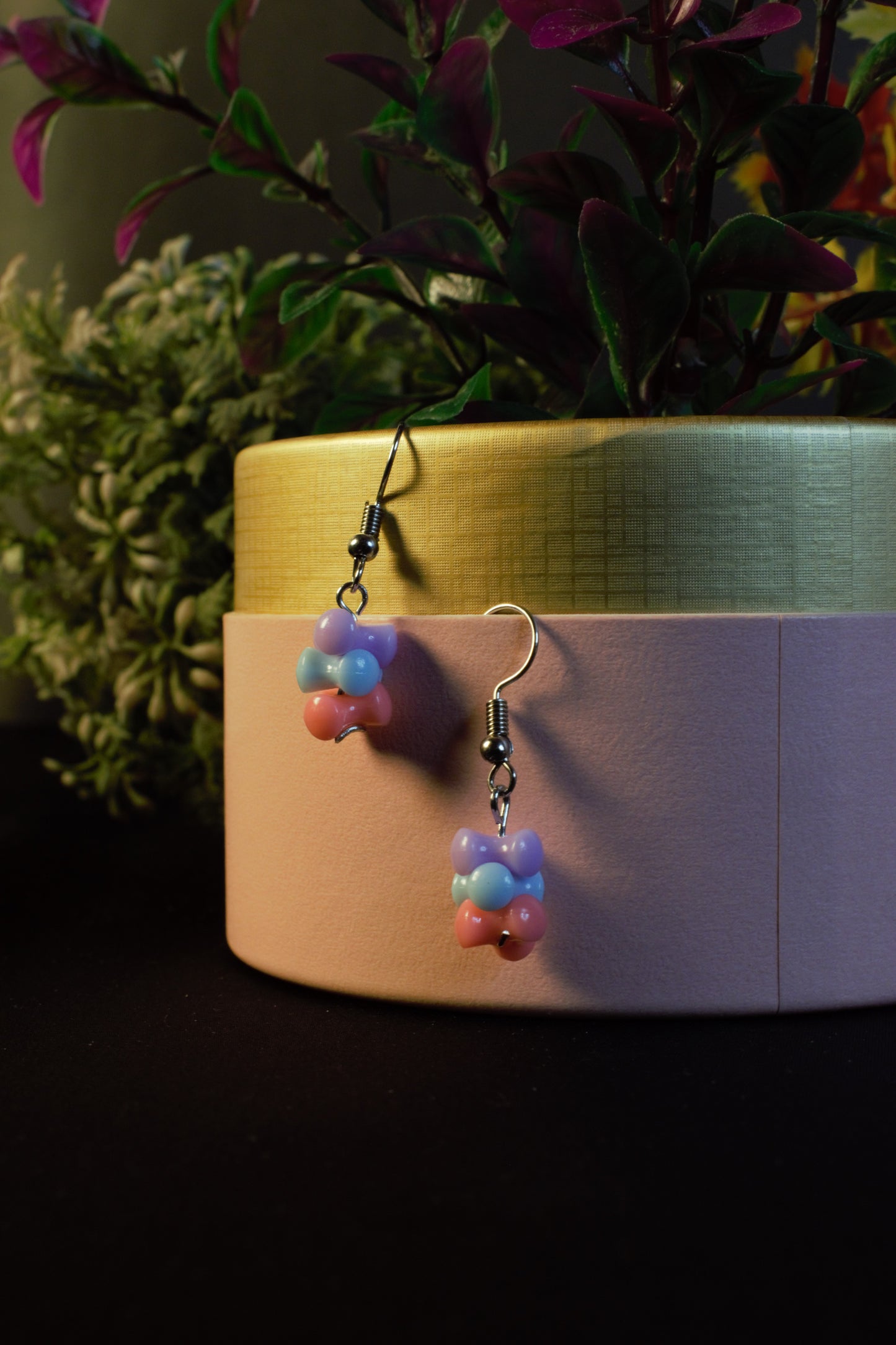Cotton candy earings